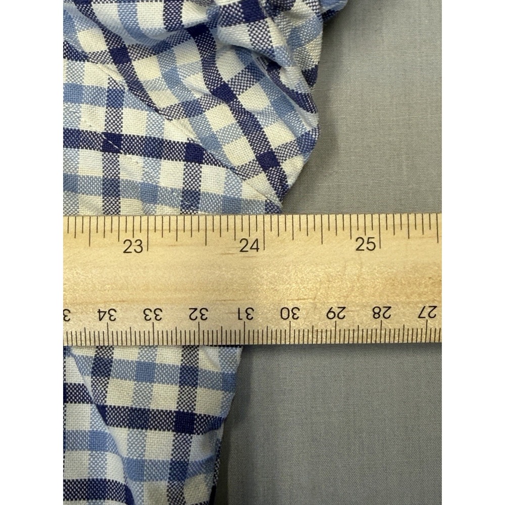 Ralph Lauren Gingham Long Sleeve Shirt Light Blue Plaid Mens Large - Picture 10 of 12